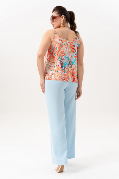 Брюки, жакет, топ Andina 3001-2 голубой - фото 14