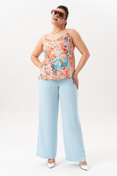 Брюки, жакет, топ Andina 3001-2 голубой - фото 13