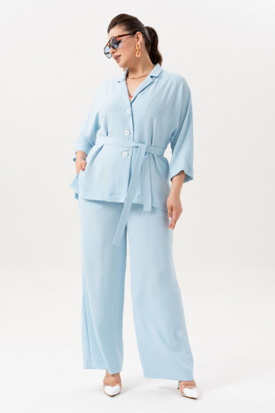 Брюки, жакет, топ Andina 3001-2 голубой - фото 8