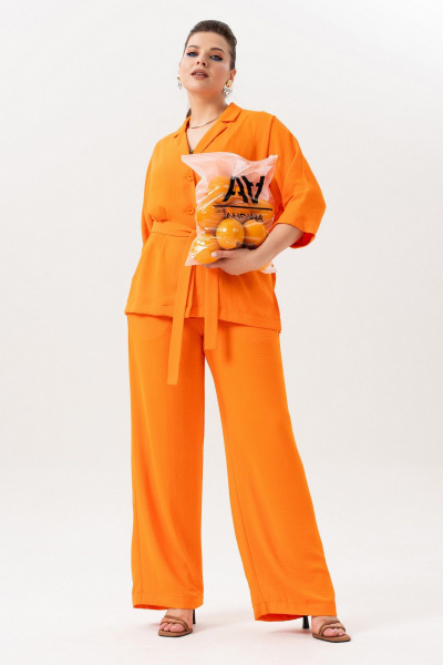 Брюки, жакет, топ Andina 3001-4 мандарин - фото 12
