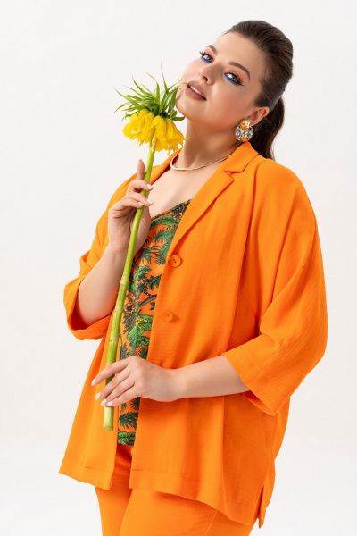 Брюки, жакет, топ Andina 3001-4 мандарин - фото 7