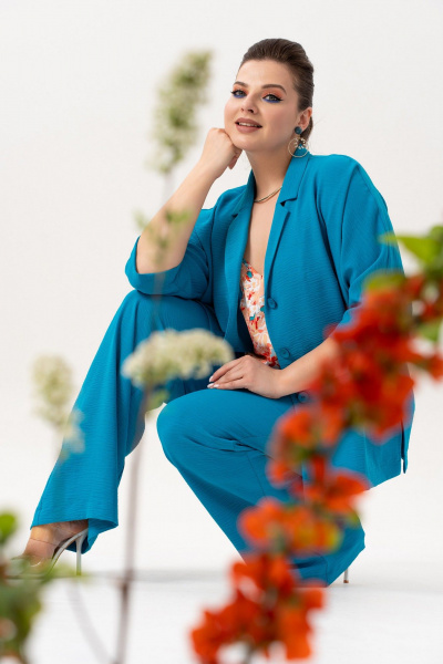 Брюки, жакет, топ Andina 3001-5 мурена - фото 6