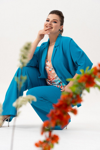 Брюки, жакет, топ Andina 3001-5 мурена - фото 3