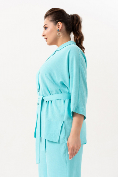 Брюки, жакет, топ Andina 3001-6 бирюза - фото 11