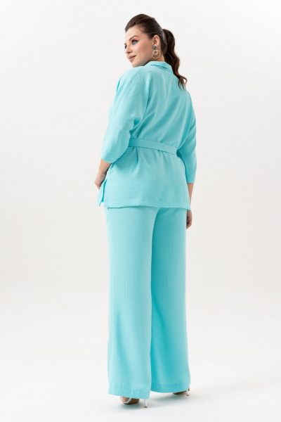 Брюки, жакет, топ Andina 3001-6 бирюза - фото 5