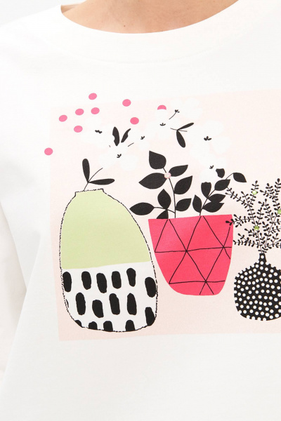 Свитшот Nelva 23462 молочный - фото 6