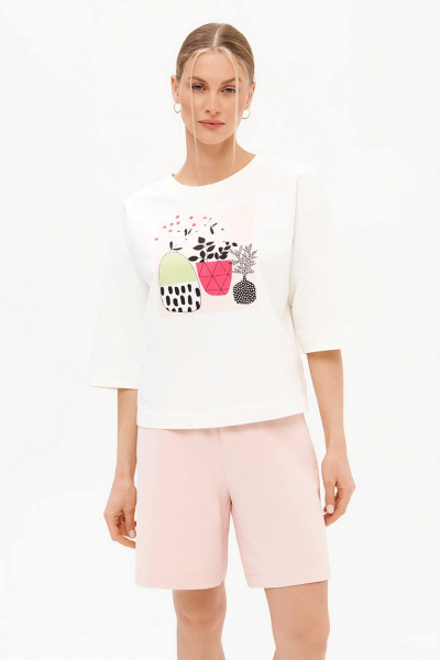 Свитшот Nelva 23462 молочный - фото 1