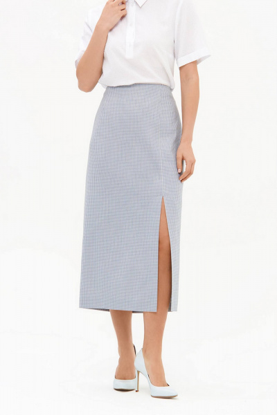 Юбка Nelva 4922 сине-голубая полоска - фото 4