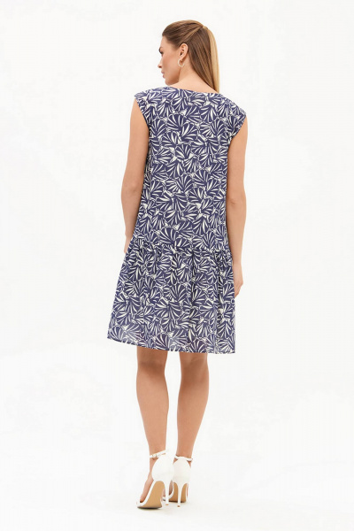 Платье Nelva 51730 синий принт - фото 2