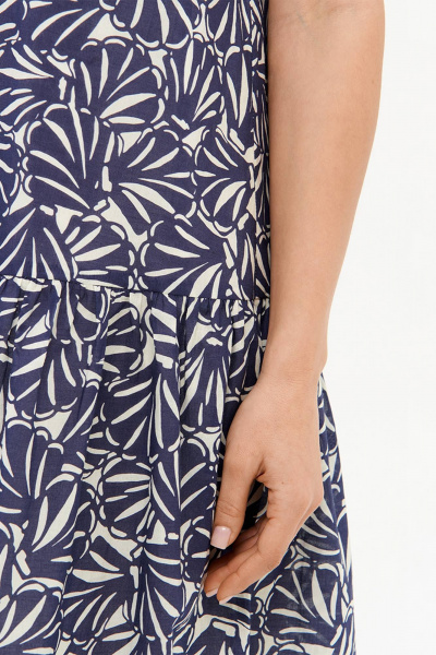 Платье Nelva 51730 синий принт - фото 3