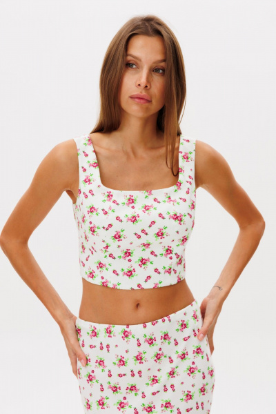 Топ THE NAME 2392 цветы - фото 3