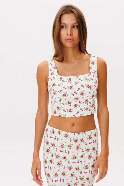 Топ THE NAME 2392 цветы - фото 2