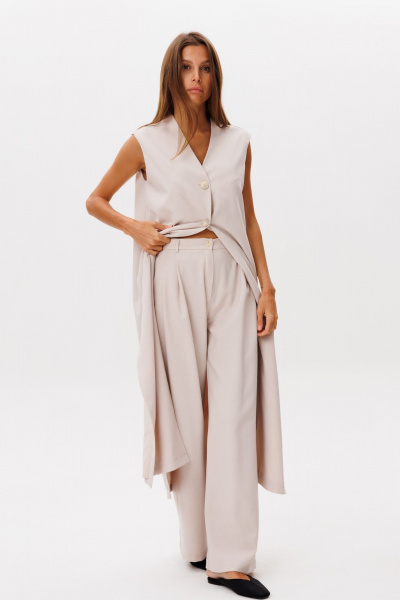 Брюки THE NAME 2393 бежевый - фото 8