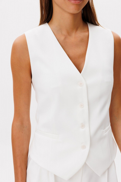 Жилет THE NAME 2397 молочный - фото 6