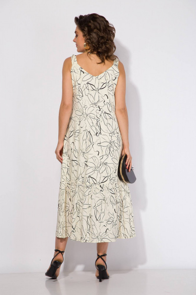 Платье Liliana 1402пл экрю - фото 6