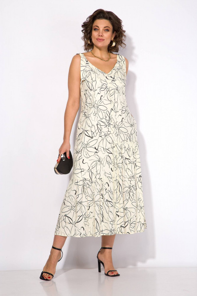 Платье Liliana 1402пл экрю - фото 2