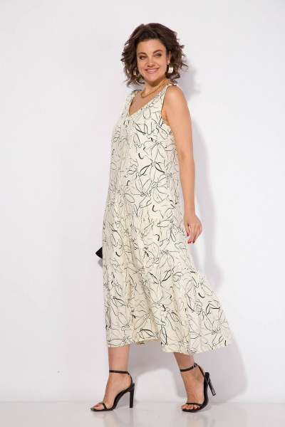 Платье Liliana 1402пл экрю - фото 1