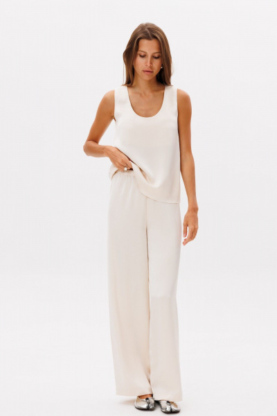 Брюки, топ THE NAME 2312 сливочный - фото 2