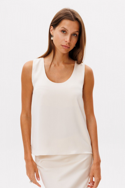 Топ из атласа базовый лето прямой посадки универсальный THE NAME 2298 - фото 6