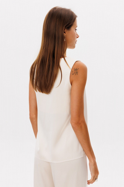 Топ из атласа базовый лето прямой посадки универсальный THE NAME 2298 - фото 2