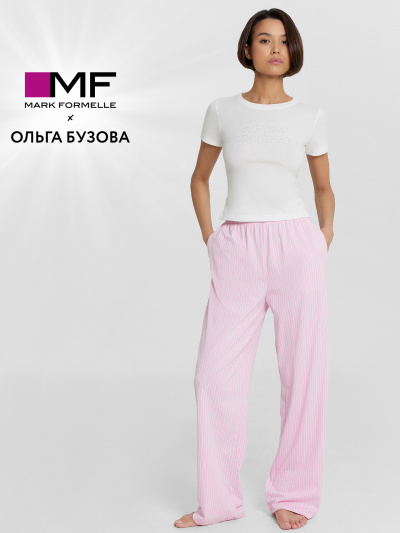 Брюки, футболка Mark Formelle 592588/24-33320ПП-0 белый_бело_розовая_полоска_1сл_аппликация_из_страз - фото 36