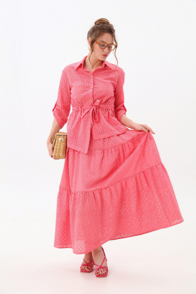 Юбка NikVa 559-7 коралл - фото 1