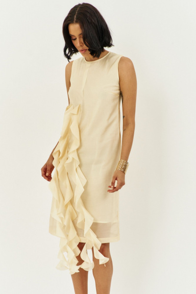 Платье FLAIM 2011 желтый_сливочный - фото 6