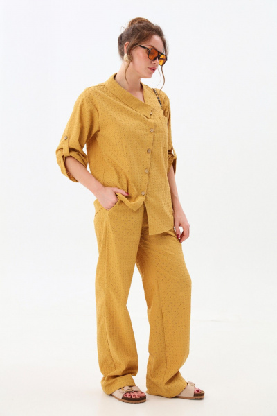 Брюки NikVa 705-11 горчица - фото 3