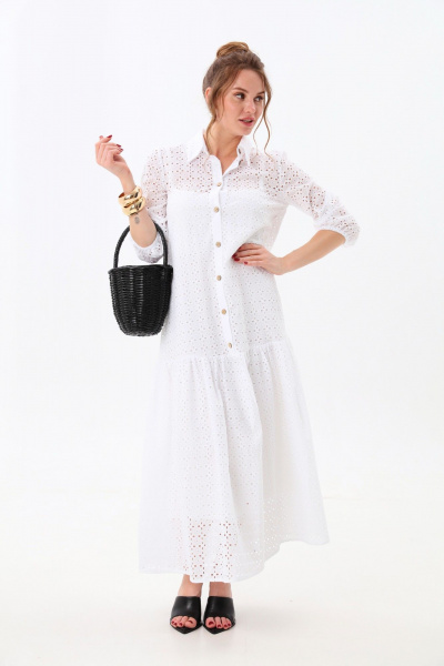 Платье NikVa 800-6 молоко - фото 9