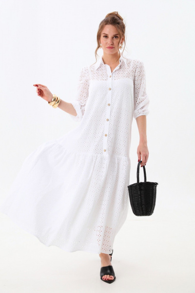 Платье NikVa 800-6 молоко - фото 2
