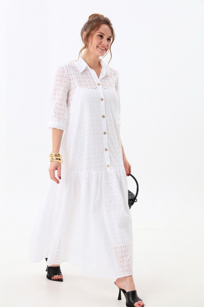 Платье NikVa 800-6 молоко - фото 7