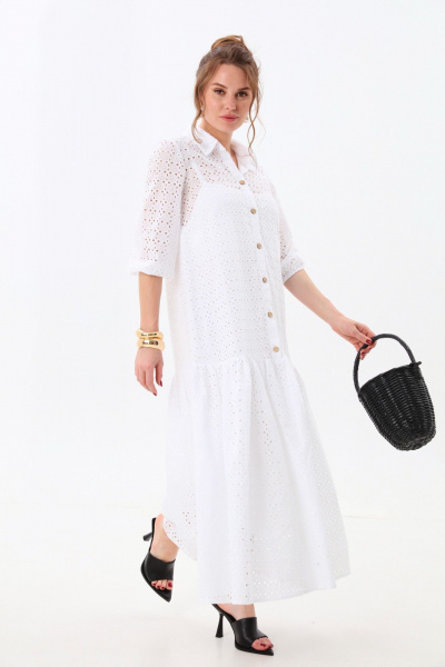 Платье NikVa 800-6 молоко - фото 6