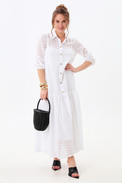 Платье NikVa 800-6 молоко - фото 1