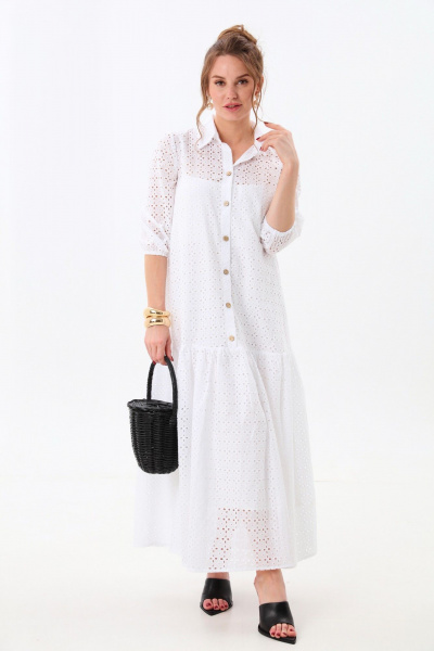 Платье NikVa 800-6 молоко - фото 5
