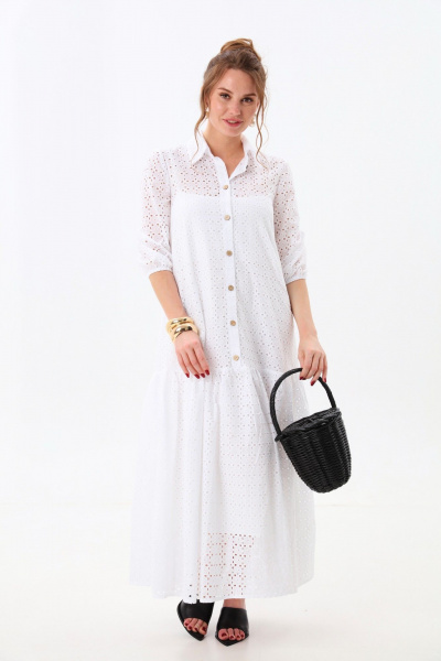 Платье NikVa 800-6 молоко - фото 3