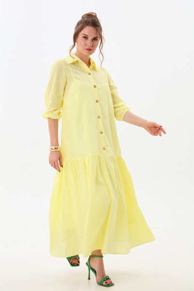 Платье NikVa 800-7 лимонный - фото 2