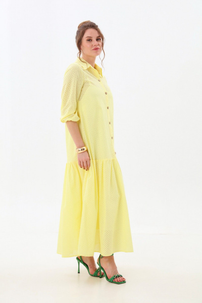 Платье NikVa 800-7 лимонный - фото 4