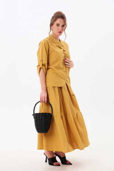 Жакет NikVa 902-6 горчица - фото 4