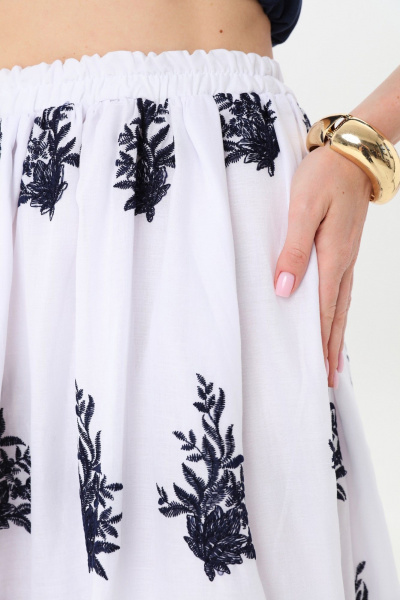 Жакет, юбка NikVa 917-6 индиго_ молоко - фото 4