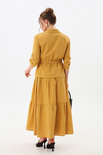 Жакет, юбка NikVa 917-8 горчица - фото 2