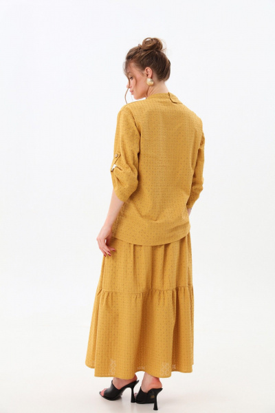 Жакет, юбка NikVa 928-6 горчица - фото 5