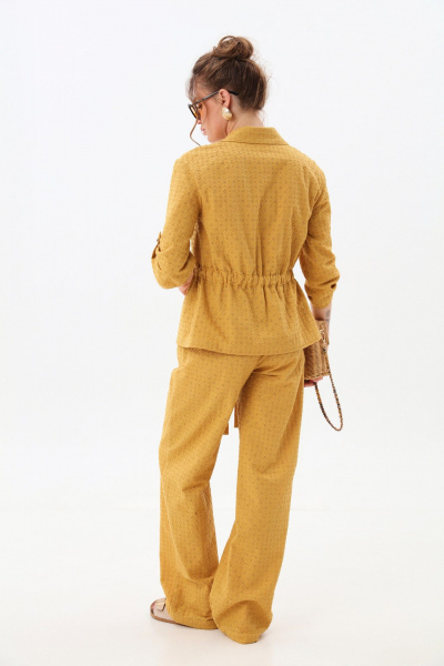 Брюки, жакет NikVa 938-3 горчица - фото 7