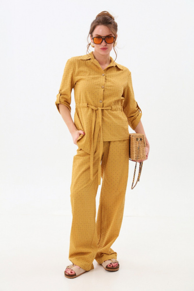Брюки, жакет NikVa 938-3 горчица - фото 6