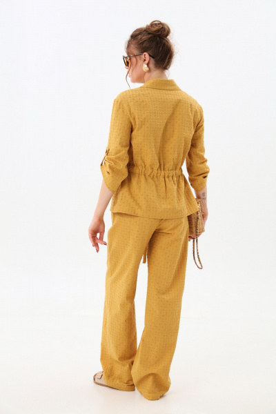 Брюки, жакет NikVa 938-3 горчица - фото 2