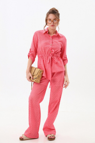 Брюки, жакет NikVa 938-4 коралл - фото 1