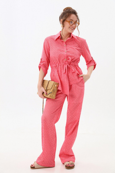 Брюки, жакет NikVa 938-4 коралл - фото 2