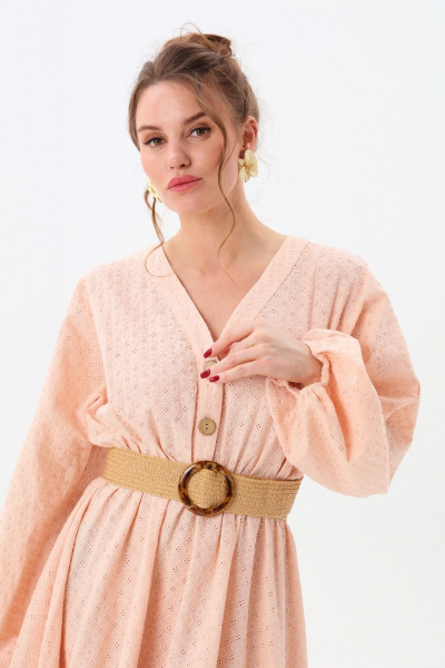 Платье NikVa 974-2 персик - фото 7