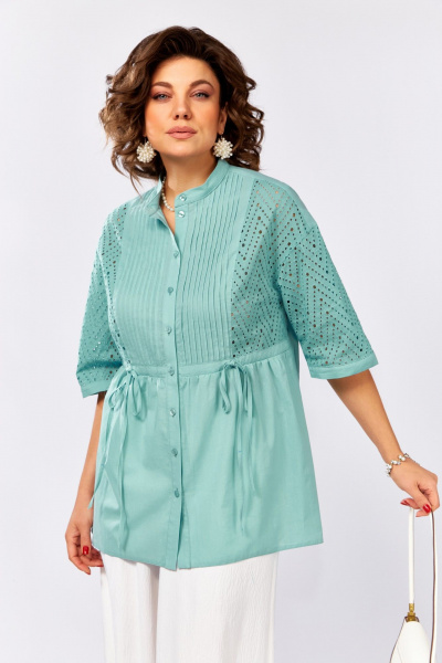 Блуза, брюки Lady Secret 2998 бирюзовый_жемчуг+молочный - фото 3