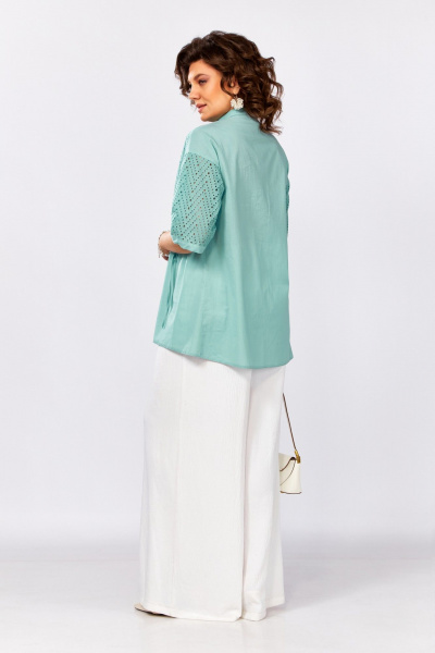 Блуза, брюки Lady Secret 2998 бирюзовый_жемчуг+молочный - фото 5