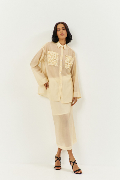 Блуза, юбка FLAIM 2008 желтый_сливочный - фото 2
